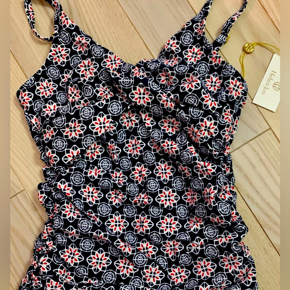 Helen Jon Tankini Top - Compass Geo - New w/tags- Size XS